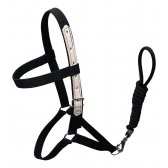 Cabresto Em Fita De Nylon Para Equinos - Preto