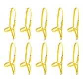10 Cabrestos De Fita De Poli Para Vaca Alta Durabilidade - Amarelo